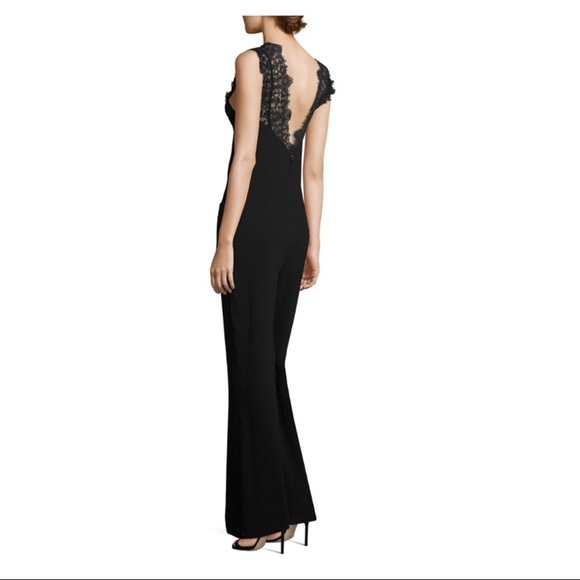 THEORY SLEEVELESS LACE CREPE JUMPSUIT - Picture 2 of 5
